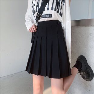 New Autumn and Winter Mid-Length High-Waisted Pleated Skirt, Anti-Exposure, Slimming Look, Cover-Up Long Skirt, Pure Color Large Hem A-Line Skirt