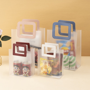 in stock pvc tote bag gift bag ins wedding wedding candy holiday gift transparent tote bag wholesale custom