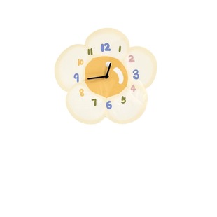 Cream Style Art Deco Wall Clock Home Living Room Bedroom Mute Clock High Color Value Soda Flower Swing Clock
