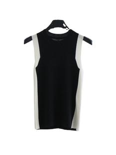 Side Hanging Wool Craft Wool Blended Round Neck Sleeveless Knitwear Vest Women's Work Clothing Elegant Bottoming Shirt Autumn and Winter