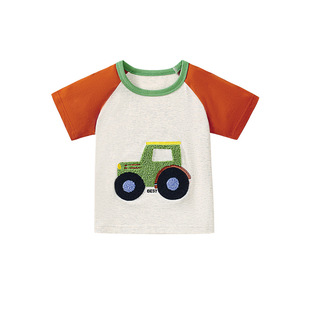 Little maven summer new children's top European and American cartoon boys T-shirt cross-border boys short sleeve wholesale
