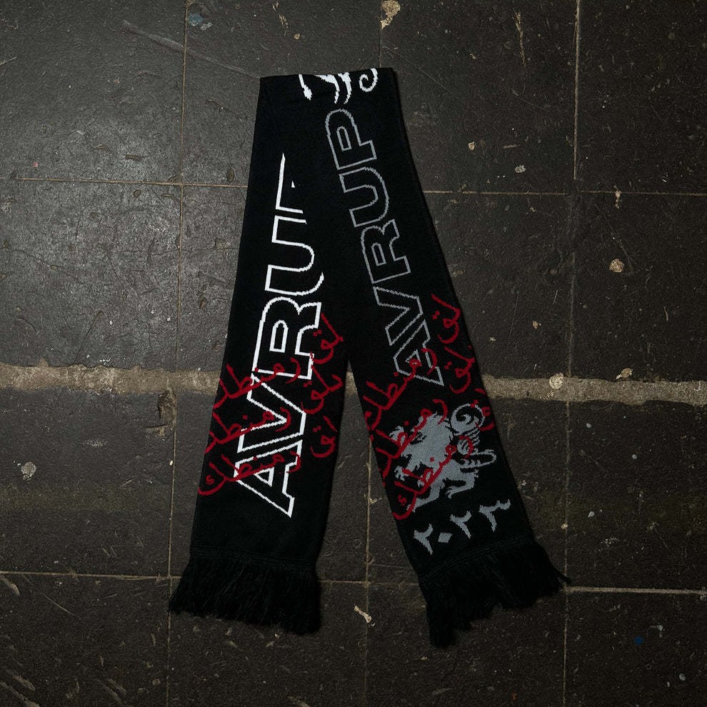 Aliexpress Cross-Border American Hip-Hop Street Gothic Scarf Letter Jacquard Knitted Tassel Autumn and Winter Warm Scarf