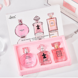 Angel Perfume Beautiful Girl Paris Three-Piece Black Dress Women's Lasting Light Fragrance Gift Box Cross-Border Angel Perfume