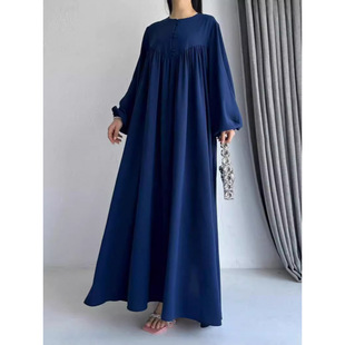 2024 новый AliExpress abaya мусульманский халат на Ближнем Востоке стильное темпераментное платье