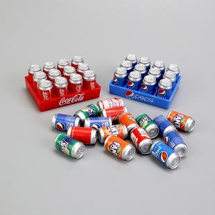 Simulation mini cans supermarket miniature food play creative drinks three-dimensional small bottles play house toys wholesale