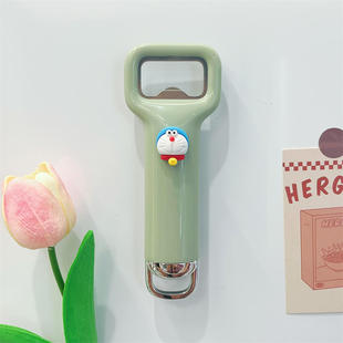 Bottle Opener Refrigerator Sticker Beer Bottle Opener Beverage Bottle Opener Cute Cartoon Wine Opener Stainless Steel Creative Magnetic