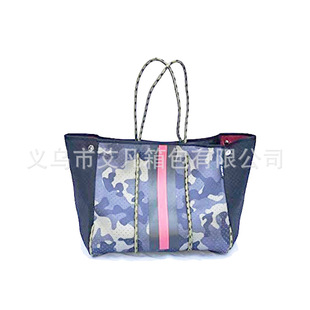 2022 cross-border diving material large capacity beach bag milk cow pattern shoulder tote bag outdoor sports portable big bag