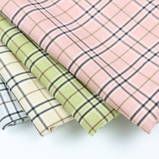 Spring and summer thin woven plaid fabric small fresh women's fashion plaid suit sofa decorative fabric