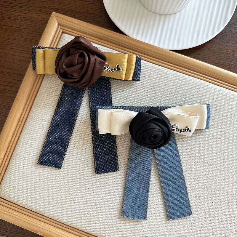 Cowboy Bow New Style Chanel Style Brooch Rose Series Corsage Pin College Style Bow Tie Sweet and Cute