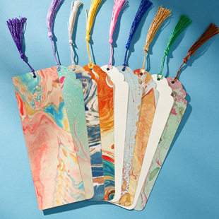 Bookmarks 200 Blank Cards, Antique Style Special Paint Painting Rice Paper Tassel Cardboard Handmade DIY Paint Bookmarks