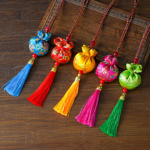 Dragon Boat Festival Children's Mini Delicate Mosquito Repelling Bags Fulu Tassel Sachet Bag Sachet Bag Hanging Neck Chinese Fashion Sachet Bag