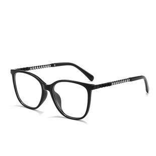 Mi Kou Korean Style Plain Black Frame Myopia Glasses Women's Retro Square TR90 Flat Glasses Ultra-light Anti-blue Glasses Frame