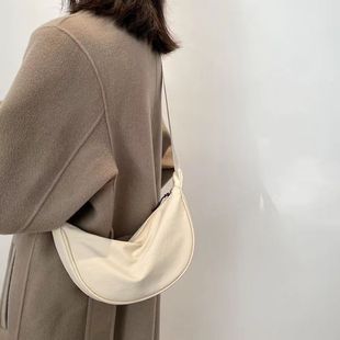 Wow Customized Nylon Japanese Style Dumpling Bag for Women, Versatile, Lightweight and Simple, Single Shoulder Canvas Bag, Small Shoulder Bag, Armpit Bag