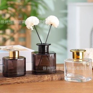 Горячая продажа через границу 100ml квадратная безпламенная бутылка ароматерапии пустая бутылка ротанга летучая бутылка 200ml минималистичная стеклянная бутылка с ароматом