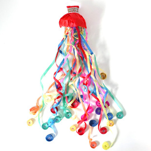 Wedding hand throwing ribbon birthday confetti bracelet spider silk Garland wedding atmosphere props cleaning-free color strip grenade