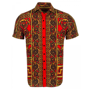 Cross-border independent station men's new 3D digital printing vintage Hawaiian shirt fashion short-sleeved shirt