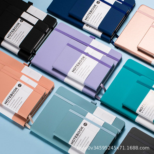Foreign Trade Popular A5B5 Strap Notebook Customized Printable Logo Business Notepad A6 Portable Small Notebook