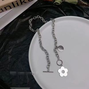 ins letter square brand children's necklace female fashion cool all-match handsome pendant male personality hip hop catwalk clothes accessories