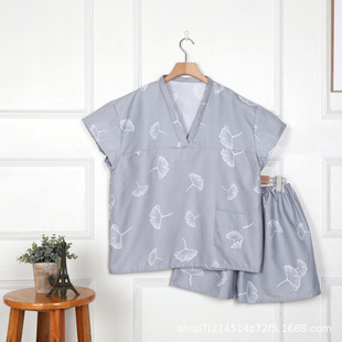 Disposable bath clothes sweat clothes massage clothes beauty salon pajamas suit bath sauna clothes unisex plus size