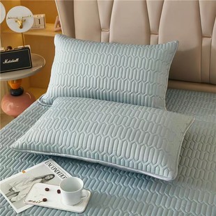 Cool silk latex mat solid color pillowcase single bed student dormitory double bed pillowcase wholesale a generation of hair