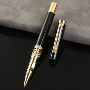 Metal faucet signature pen hollow business gift ball pen printing logo gel pen annual meeting anniversary gift