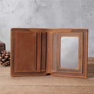 1120 retro casual cowhide men's wallet foreign trade wholesale multi-card wallet genuine leather short money card holder manufacturer