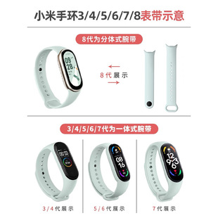 Suitable for Xiaomi Mi Band 8Th Generation, 9Th Generation/10Th Generation Xiaomi 3/4/5/6/7Th Generation Nfc Universal Transparent Shell Bracelet