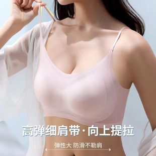 Summer Breathable Women's Underwear Women's Ice Silk Traceless Ultra-thin Strapless Vest One-piece Thin Belt Beautiful Back Bra