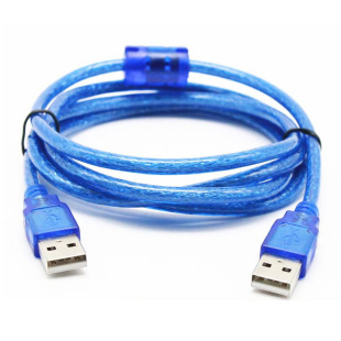 Полностью медный кабель USB2.0/соединительный кабель «папа-папа» USB-кабель для передачи данных прозрачный синий двусторонний кабель для передачи данных в коробке для мобильного жесткого диска