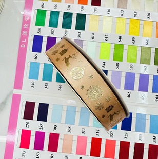 2.5cm Wide Explosive Christmas Ribbon Bronzing Cross-border Hot Selling in stock Bow Diy Gift Box Ribbon