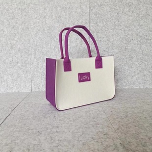 Enterprise Felt Bag Customized Creative All-match Felt Tote Bag Shopping Felt Handbag Large Capacity Felt Bag