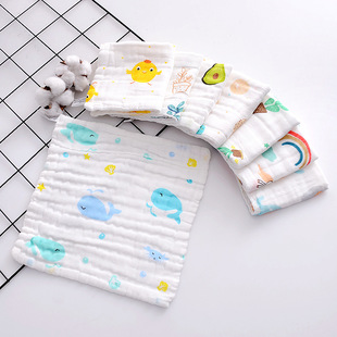 Baby's Drool Towel Cotton Gauze Newborn Baby's Face Wash Fart Super Soft Milk-Free Small Square Birch Supplies