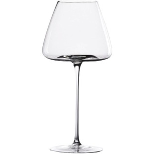 Light Luxury Modern Simple Transparent Glass Burgundy Red Wine Glass Household High-end Crystal Groove Wine Goblet