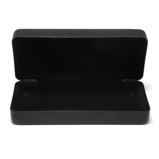 Fashion Square pu Glasses Box Bright Flip Lined Velvet Glasses Box Polarized Sunglasses Packaging Box Printable logo