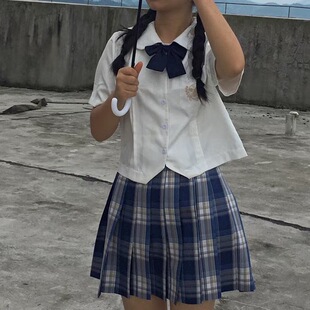 JK solid color collar flower Japanese style student shirt preppy style ins bow candy color boxer uniform accessories feather