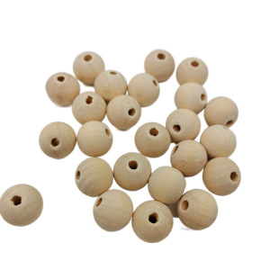 In stock wooden beads 5 ~ 30mm wood color lotus round beads diy beaded loose beads Hemu jewelry accessories factory direct sales