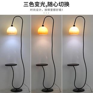 Middle Ancient Floor Lamp Living Room Sofa Side Coffee Table with Wireless Charging Storage Rack Integrated Study Table Lamp Bedside Lamp