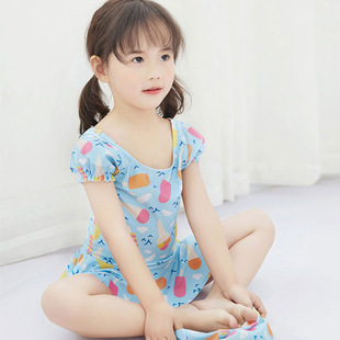 2022 New 2 Girls Children's Swimsuit 3 Girls Baby 4 Infant 5 One-piece Boxer 6 Swimsuit 7-year-old Wear
