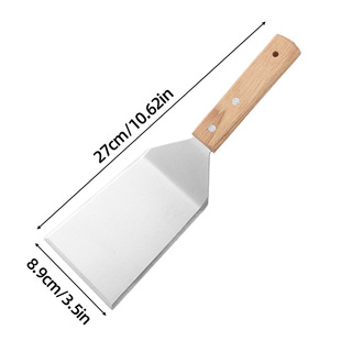 Amazon Stainless Steel Pilling Shovel Outdoor Camping BBQ BBQ Meat Cake Pancake Pancake Pressure Multi-function Lid suit