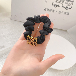 French elegant fashion retro elegant ball head large intestine ring simple rubber band female hair tie hair rope headdress rubber band