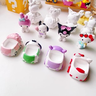 Sanrio ароматерапия трехмерная гипсовая кукла diy ручной работы граффити автомобильная украшение Kulomi kitty кошка Tongyi