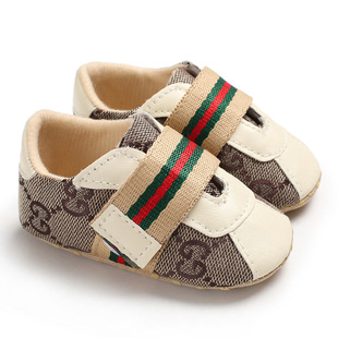 (with label) baby shoes foreign trade new mid-help casual shoes men and women baby toddler shoes soft soled shoes 0-1 years old