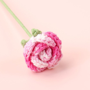 DIY Handmade Braided Bubble Rose Bouquet Crochet Wool Finished Valentine's Day Teacher's Day Gift Girlfriend Gift