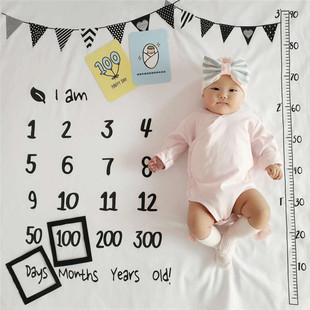 Baby Milestone Month Photography Background Cloth Baby Creative Digital Photo Blanket Background Cloth Photography Props