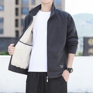 2024 New Autumn Fleece Jacket Men's Outdoor Sports Casual Thickened Men's Collar Fleece Jacket for Men