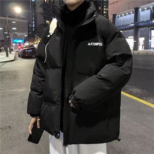 2023 new cotton-padded jacket men's winter padded cotton-padded jacket warm youth leisure loose cotton-padded jacket a generation of hair