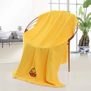 Маленькая желтая утка G.DUCK коралловое бархатное банное полотенце милый мультфильм мягкий впитывающий набор
