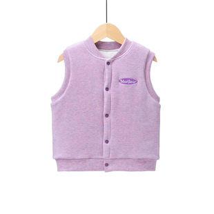 Children's Warm Vest Autumn and Winter Middle and Big Children Wearing Cotton Vest Girls' Thickened School Uniform Artifact Boys' Waistcoat