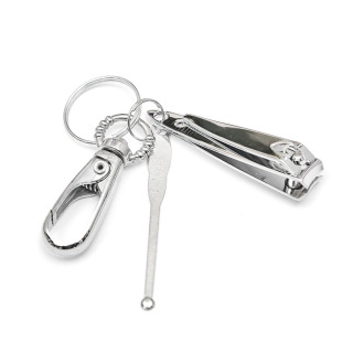Keychain with nail clippers ear spoon three-piece set of nail clippers nail clippers nail clippers key chain