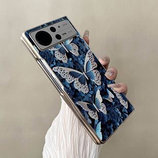 Применимо для Xiaomi MIX FOLD 3 чехол для мобильного телефона новый FOLD4 FOLD2 складной экран высокого класса сетка красная раскладушка защита от падения чехол гальваника высокого уровня кожи персонализированный граффити цвет волновой точки женщины